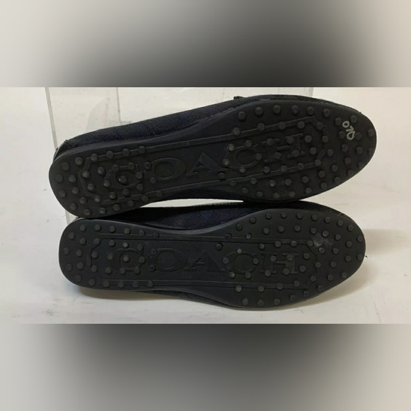 Coach Designer Fortunata Women's Black Logo Loafer Flats - Size 8B - Picture 6 of 7